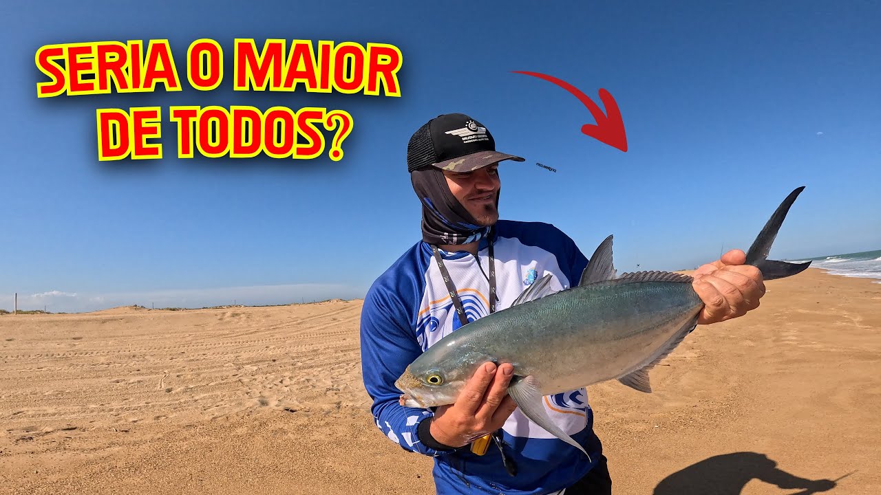 RECORDE BRASILEIRO? Levou MAIS DE 300 METROS de linha, PEIXE GIGANTE!! pescaria de praia.