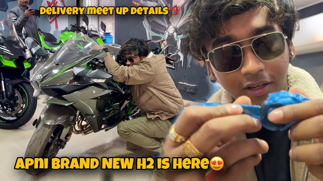 Finally Apni Brand New Kawasaki Ninja H2 Agayi😍 Delivery Meet Up Details 💯