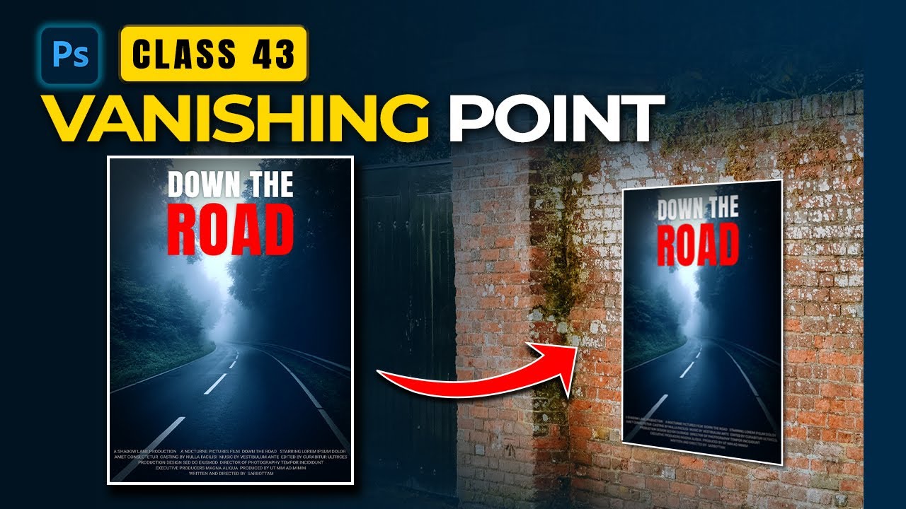 Adobe Photoshop for Beginners – Class 43: Vanishing Point Explained (Hindi)