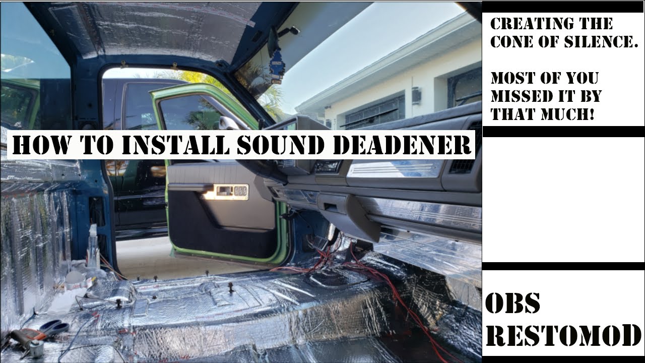 HOW TO install Noico 80mil sound deadener in an OBS Chevy Silverado truck Part 4 color swap in a can