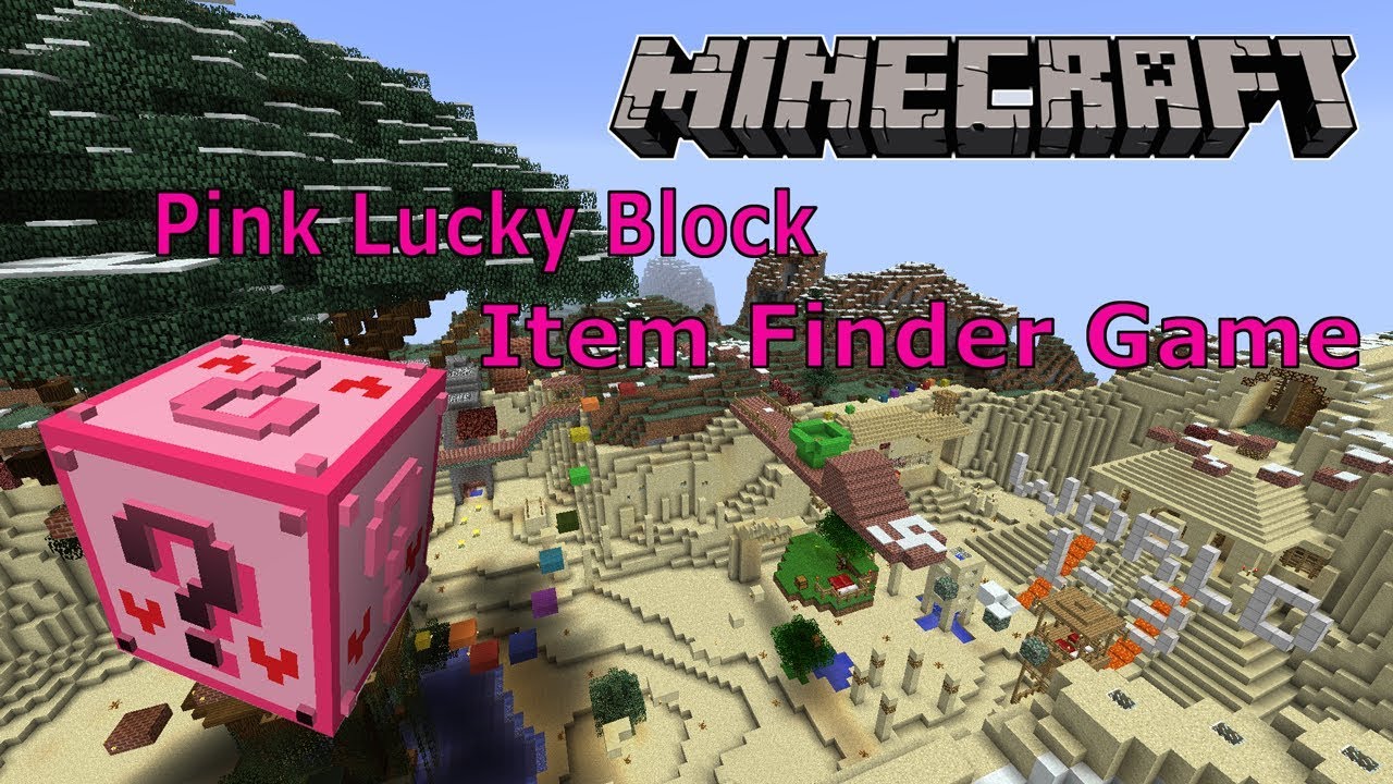Minecraft: Pink Lucky Block Item Finder Game