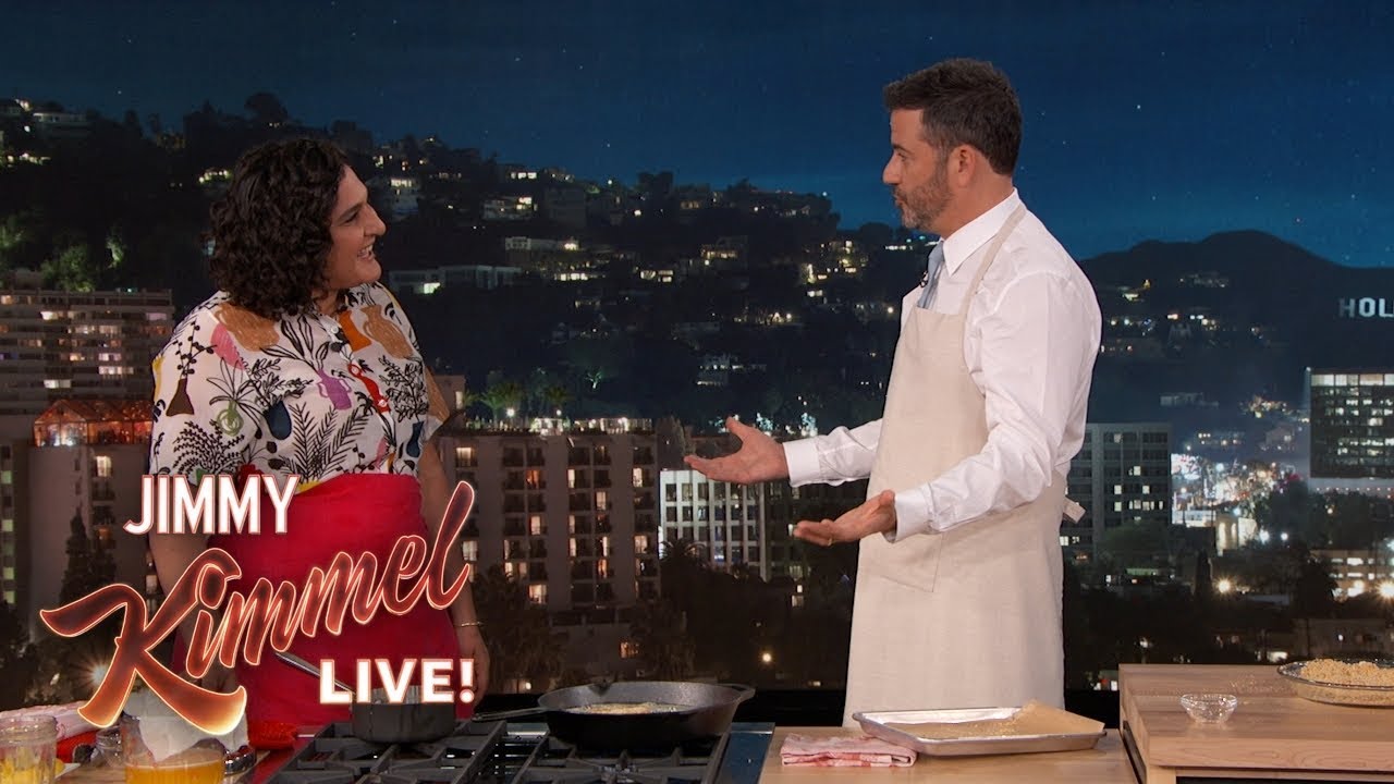 Samin Nosrat Teaches Jimmy Kimmel How to Cook Fried Chicken