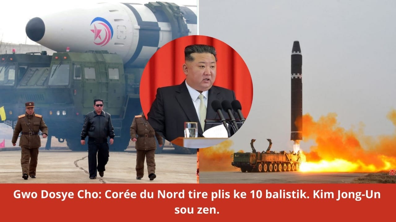 🔥⛳🚨🚨🔥Gwo Dosye cho: Corée du Nord ak Kim Jong-Un, tap pase mesaj yè swa e fè tire 10 misil balistik