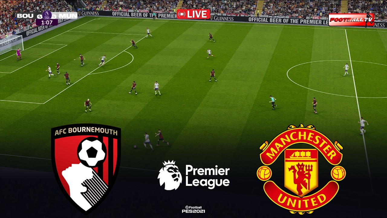 🔴LIVE : Bournemouth vs Manchester United - Premier League 2026 | Pes 21 Gameplay Simulation