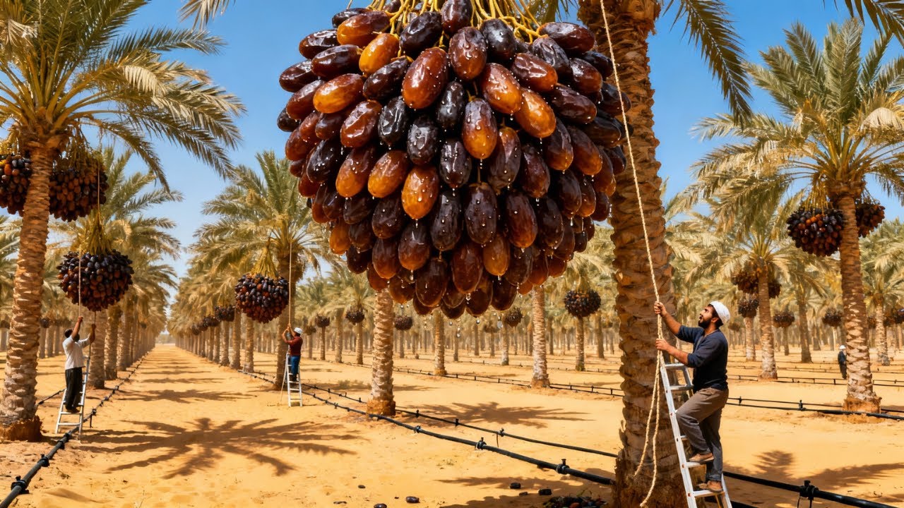 They Built a Super High-Yield Date Farm in the Desert — The Results Are Incredible (Full Process)