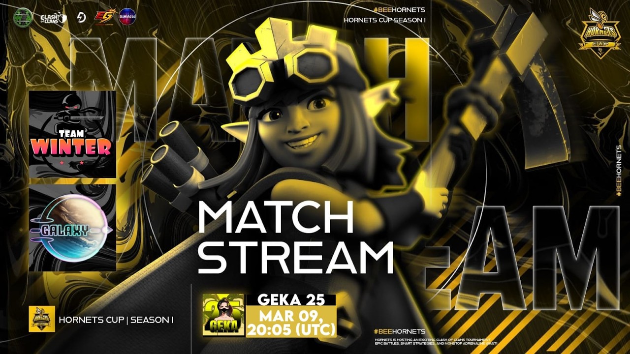 🔴 LIVE -  TEAM WINTER SEA vs GALAXY UNKNOWN - HORNETS CUP  - CLASH OF CLANS