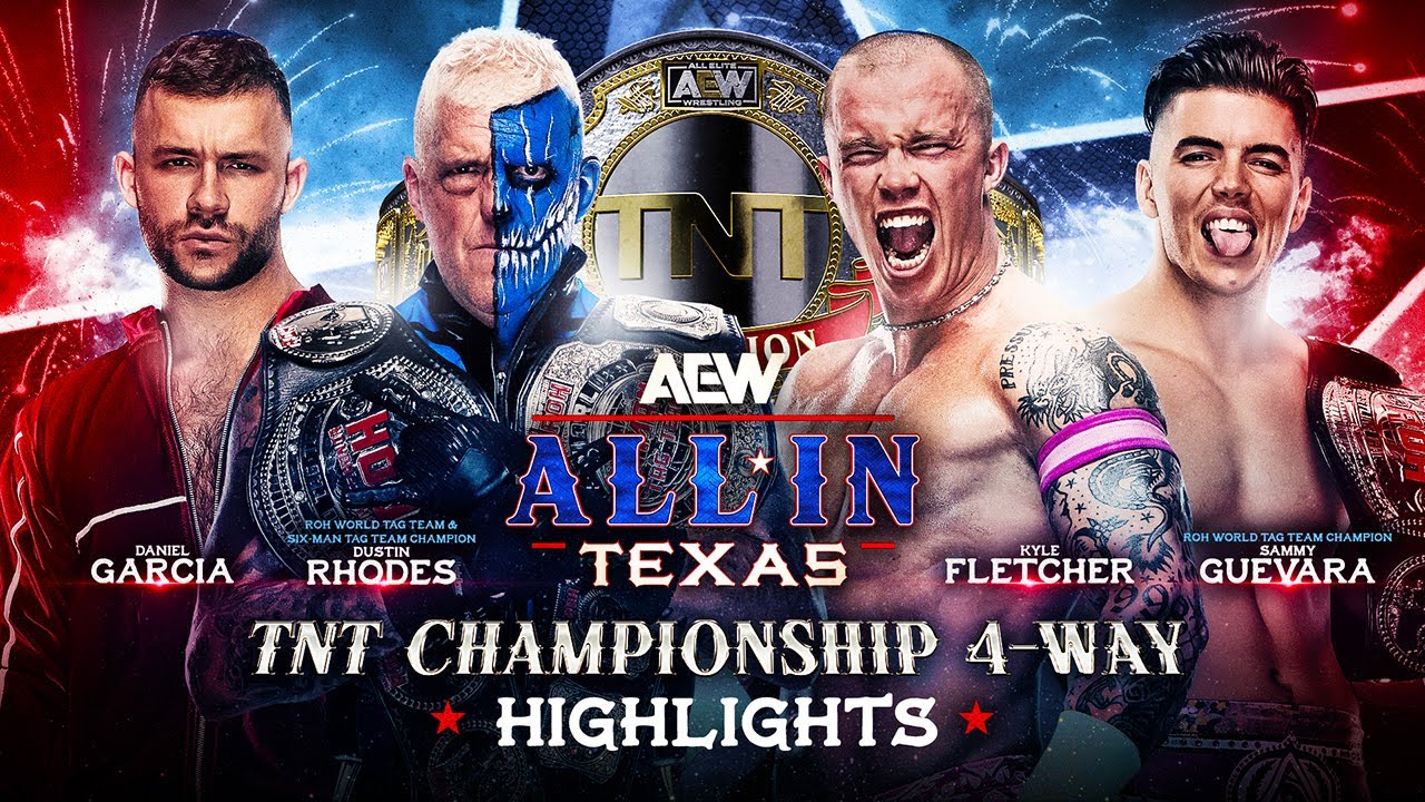 Dustin Rhodes Wins TNT Championship in Emotional 4-Way Match | AEW All In Texas Highlights
