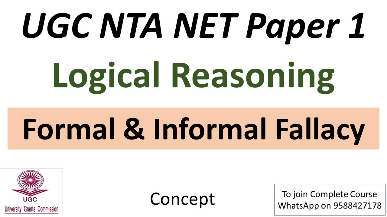 Formal & Informal Fallacy | Logical Reasoning | UGC NET 2022 Paper 1