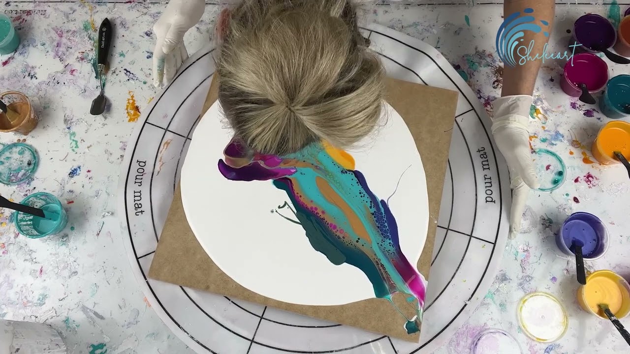 383. Sheleeart Fluid Artist -Rainbow Pride Pour