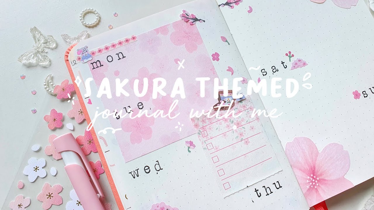 Journal with Me Sakura Themed