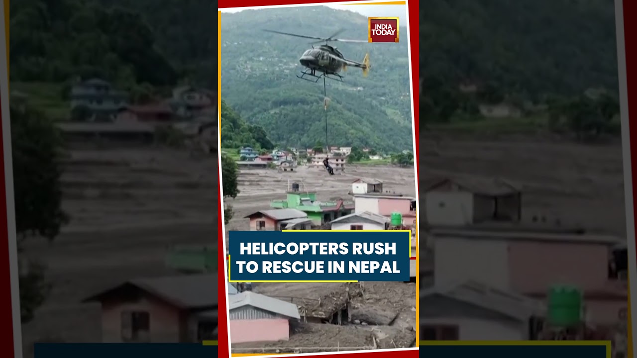 Nepal Floods: Helicopters Rush To Rescue Stranded People Amid Flash Flood Fury #nepal #flood