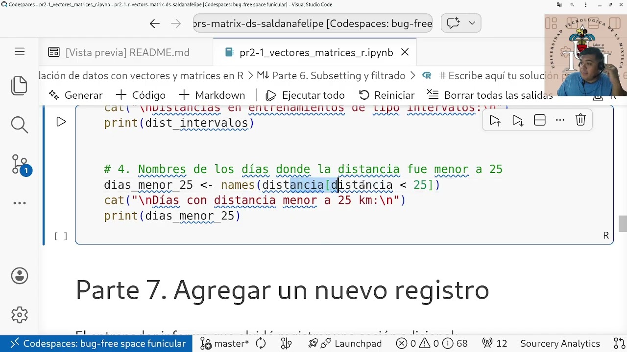Práctica 2.1  R-Preparación y manipulación de datos con vectores y matrices en R.