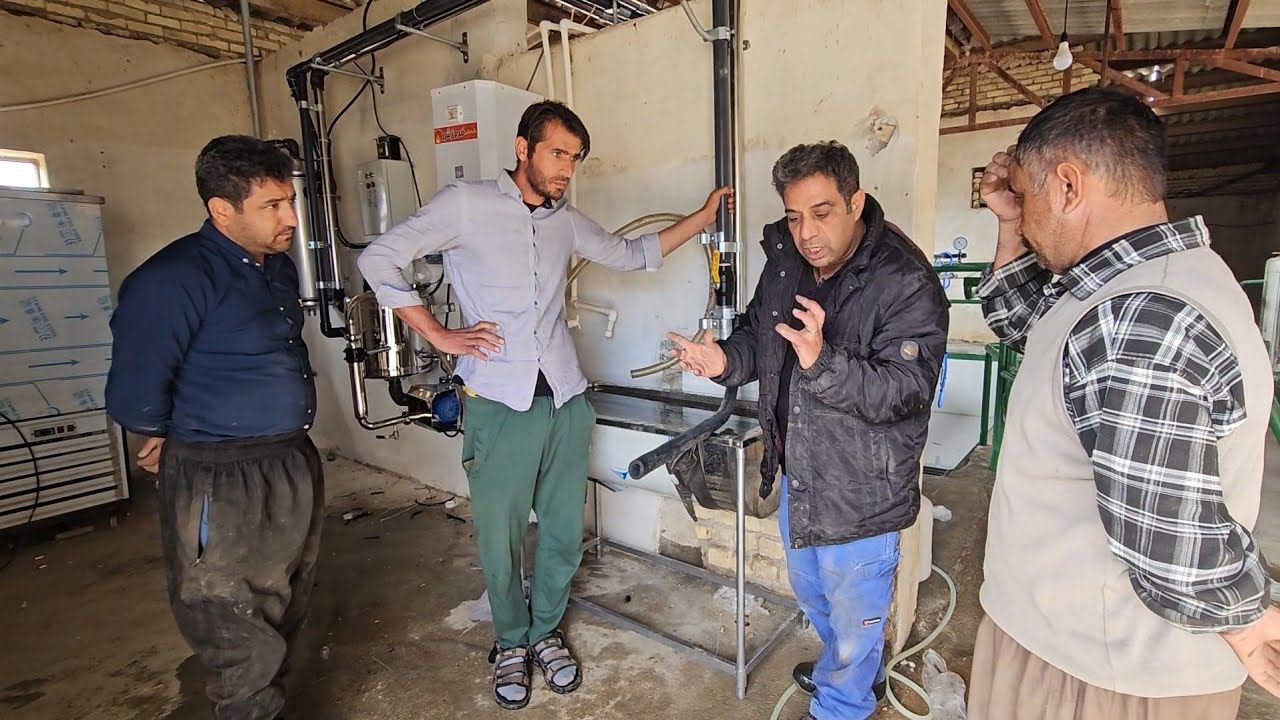 🚱🐄🚜Cattle Fencing and Launching a Modern Milking System in a Large Cowshed with Babak and Soleiman