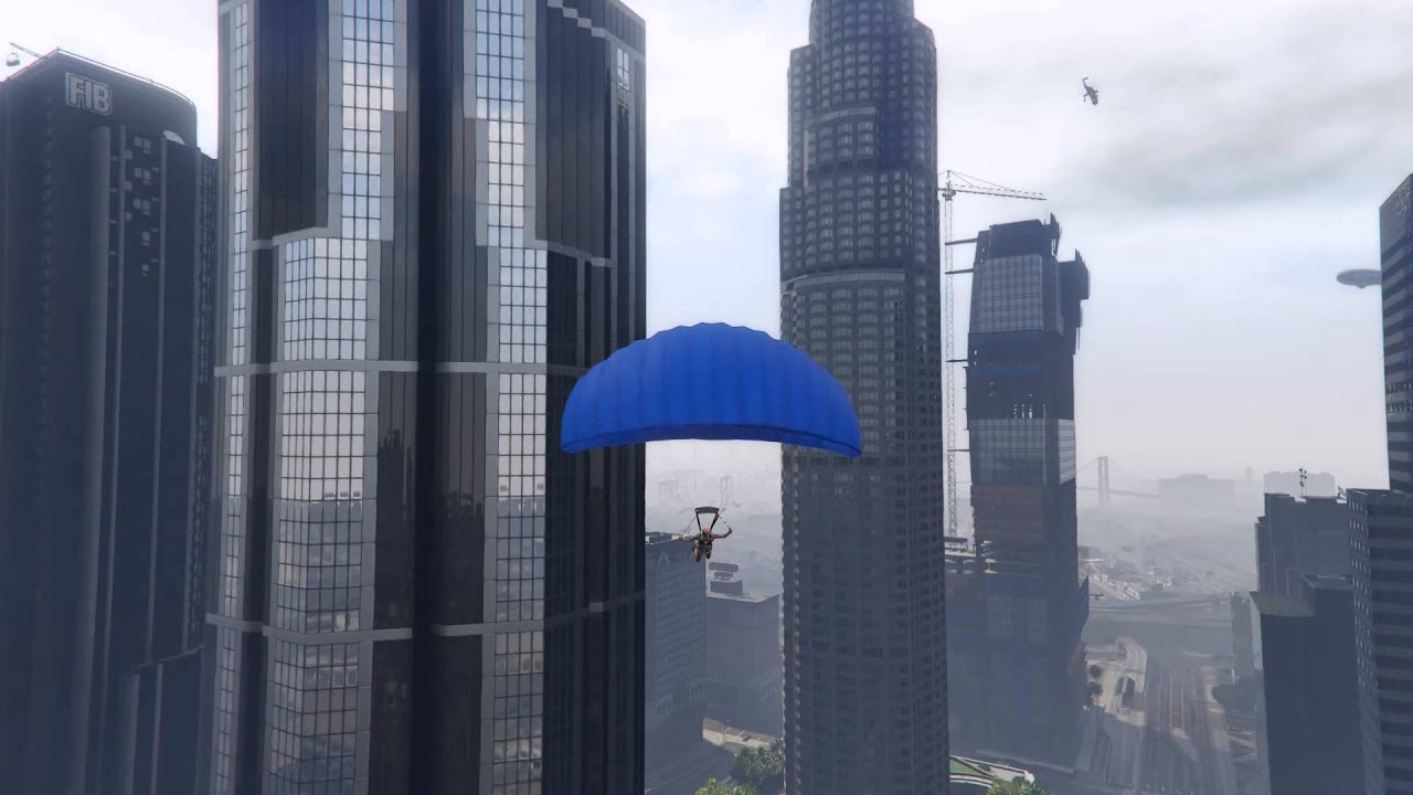 GTA 5 - Parachuting of the maze bank tower