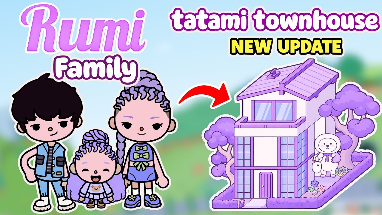 NEW UPDATE 😱 Rumi's Family in a TATAMI TOWNHOUSE 🍣🇯🇵🍥 | Toca Boca House Ideas | SanSan Toca Channel