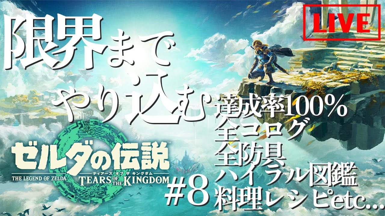 神ゲーを限界までやり込みます 8日目【ゼルダの伝説 ティアーズ オブ ザ キングダム】