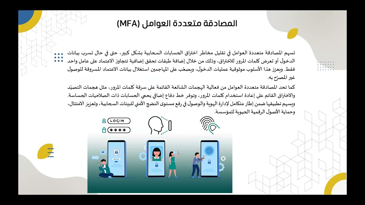34. حماية حسابات المستخدمين السحابية