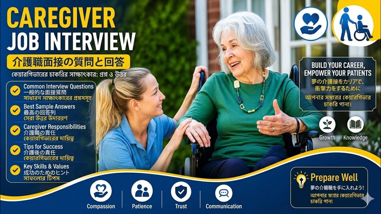 Japanese Caregiving job interview questions and answers 2025