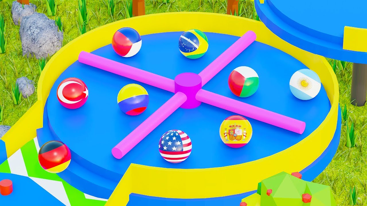 Marble Race Countryballs 3D - Marble Race Countries Elimination