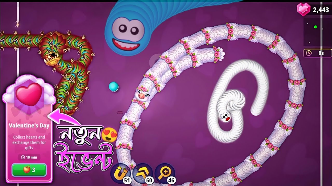 ফালতু ইভেন্ট 🤣 | Happy Valentine's Day | Worms Zone | Bangla Gameplay | Faruk Gamer 