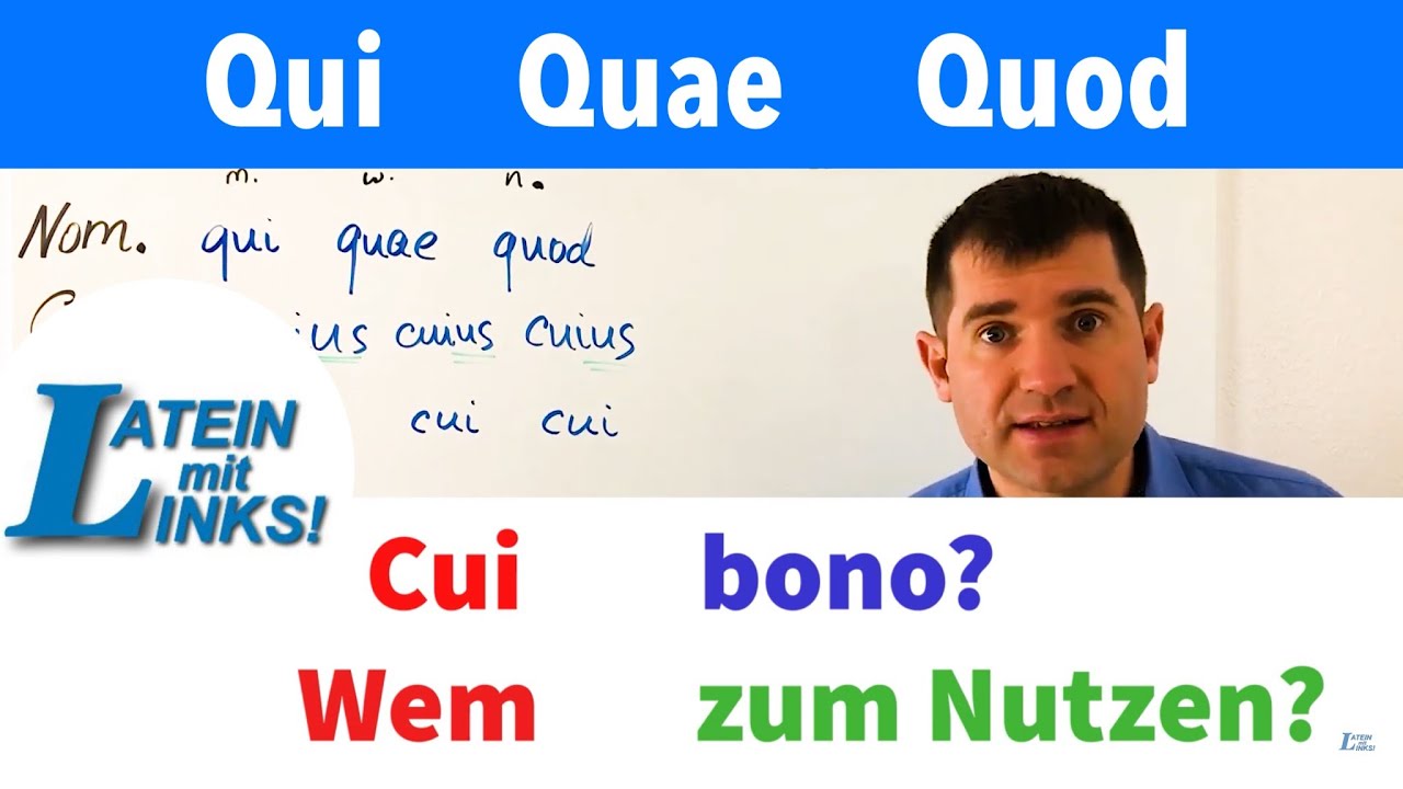 Latein:  qui    quae    quod  - als Relativpronomen