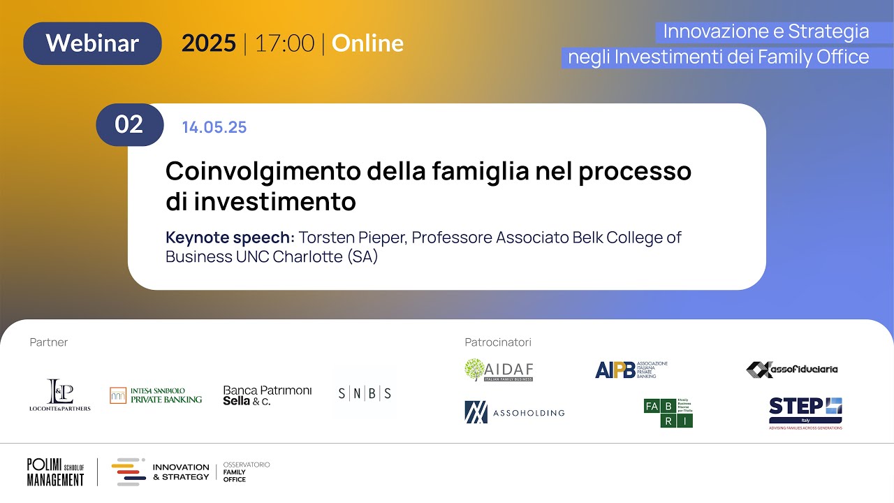 Coinvolgimento della famiglia nel processo di investimento