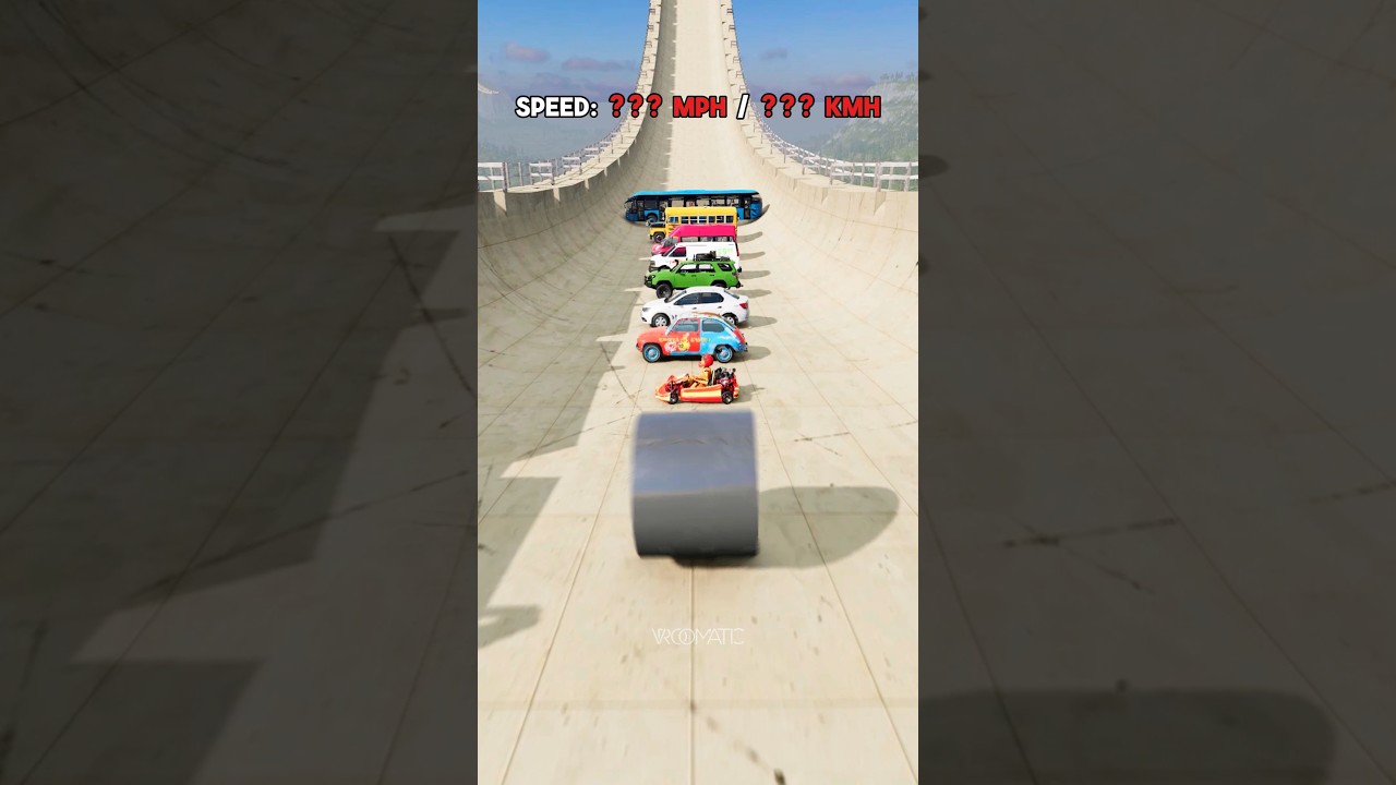 20-Ton Steel Coil vs Cars &mdash; Speed Test!