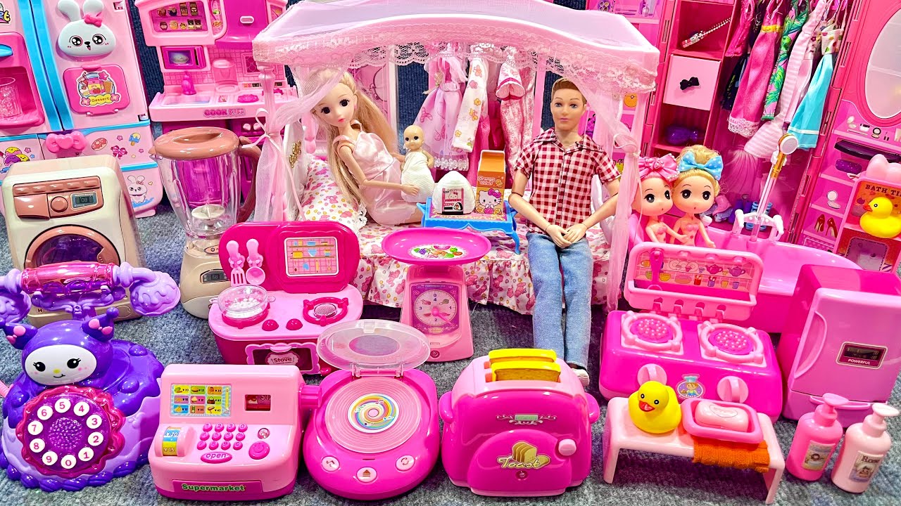 16 Minutes Satisfying with Unboxing Cute Princess Play House & Kitchen Play Set Review Toys｜ASMR