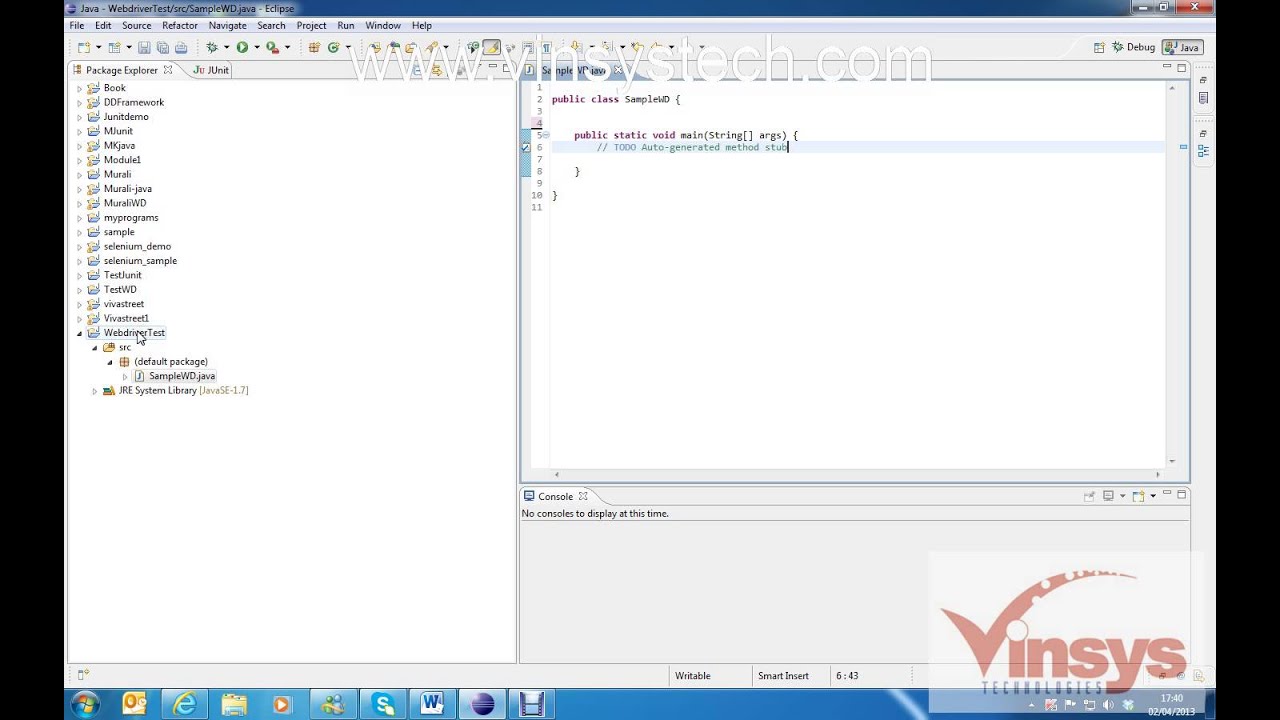 Selenium WebDriver setup