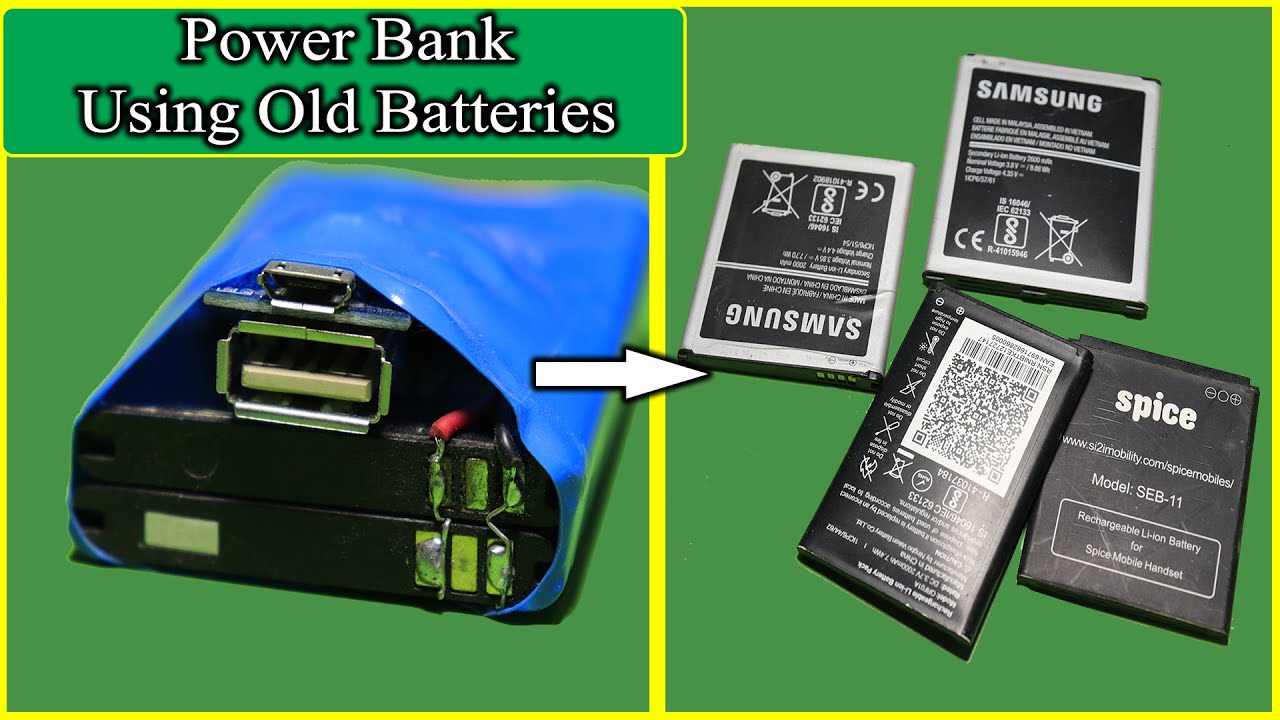 DIY Power Bank Using Old Phone Batteries || Uses Of Old Mobile Phone Batteries