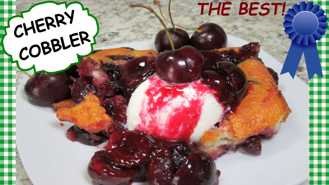 CHERRY COBBLER Recipe From Scratch | ALL AMERICAN Fruit Cobbler | THE BEST Cherry Cobbler
