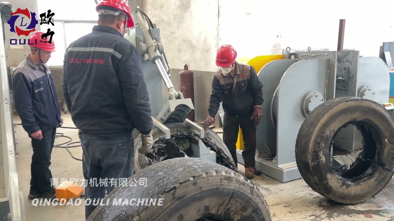 New design waste tyre tire recycling plant production line;