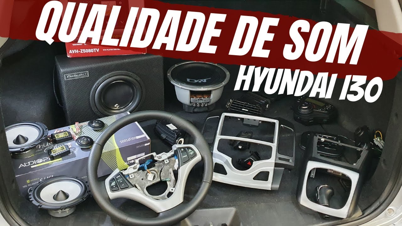 SOM DE QUALIDADE HYUNDAI I30 / MOLDURA 2 DIN PIONEER AVH-Z5080TV - SOM COMPLETO