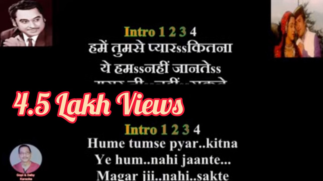 Humein Tumse Pyar Kitna KARAOKE🎤Original Quality With हिंदी/Eng Lyrics