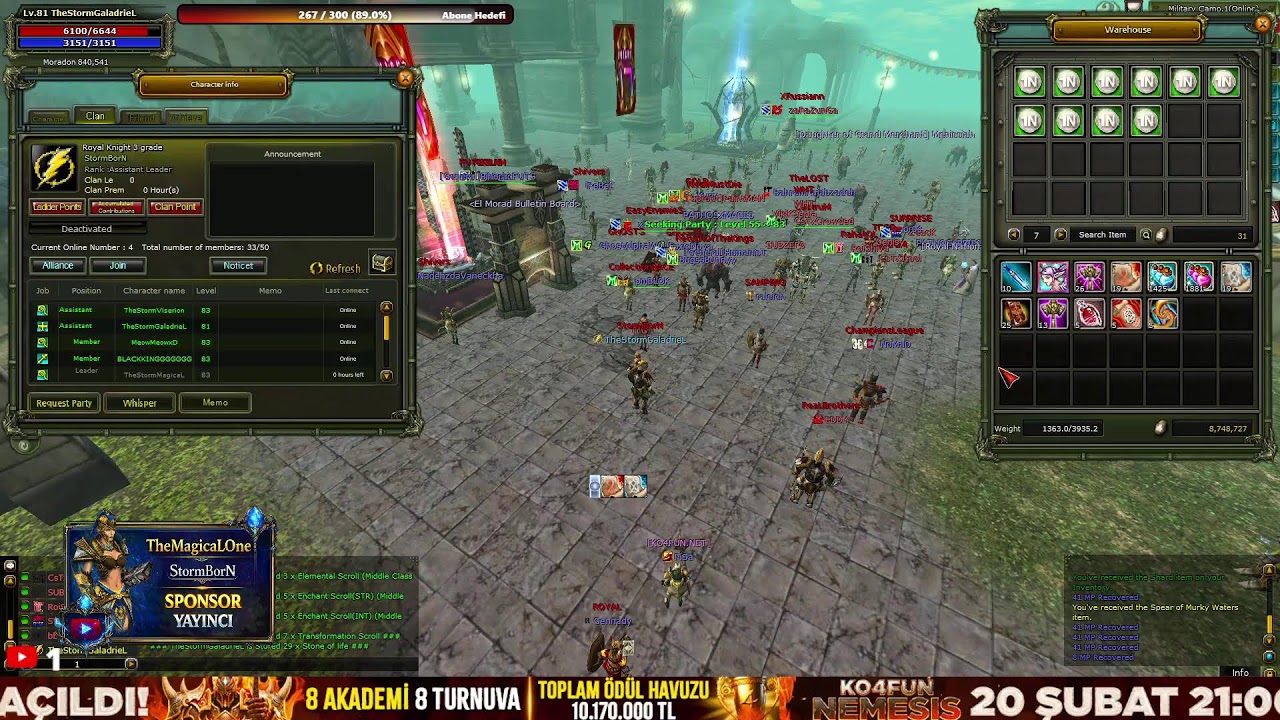 #KO4FUN 🏆  TheMagicaLOne / Mage PK 🔥NEMESIS AÇILDI 🔥 #Knight Online PVP #Canlı Yayın