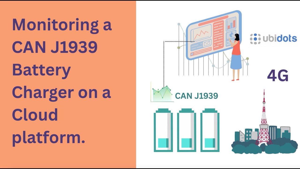 Monitoring a CAN Bus J1939 Battery Charger on Ubidots Cloud Platform