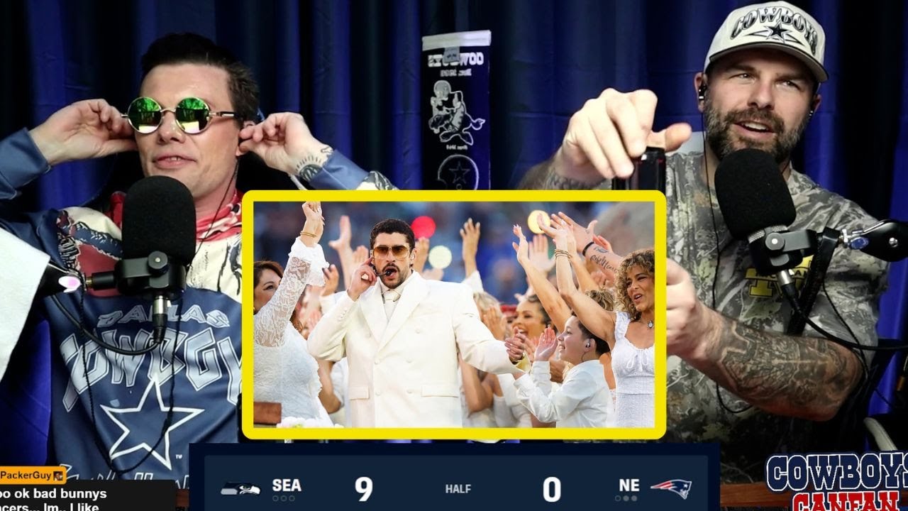 Reacting to Bad Bunny Superbowl Halftime Show- Seahawks vs Patriots Superbowl LIX