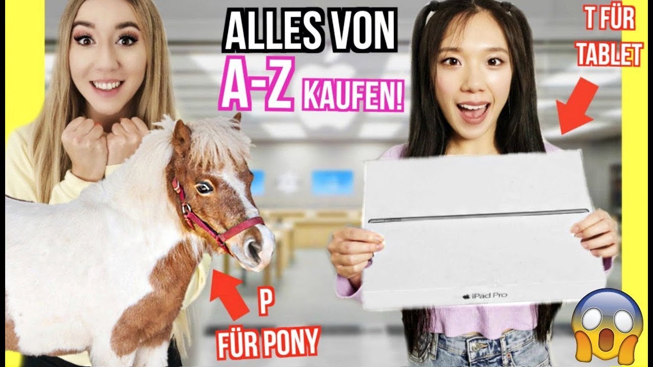 mit BFF ALLES KAUFEN von a-z für 1 Tag (deutsche BUCHSTABEN Alphabet Challenge)