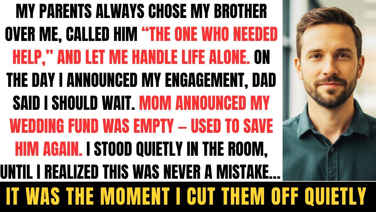 My Parents Favored My Brother and Drained My Wedding Fund for Him, So I Cut Them Off Quietly…