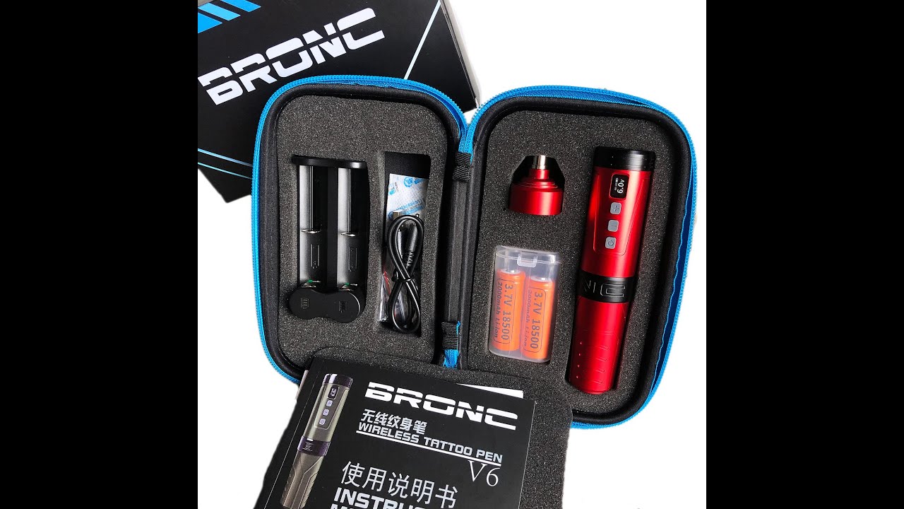 Professional Wireless Tattoo Pens in 2022 BRONC wireless pen V6