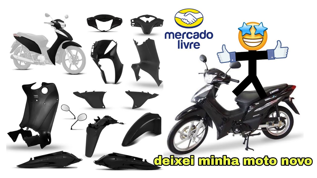 carenagem para cinquentinha 50cc modelo biz que comprei no mercado livre.