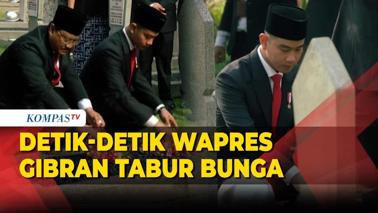 Momen Wapres Gibran Tabur Bunga Makam Para Pahlawan dalam Rangka Ziarah Nasional di TMP Kalibata