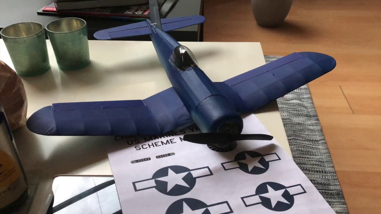 Vintage Model Company F4U Corsair free flight R/C conversion