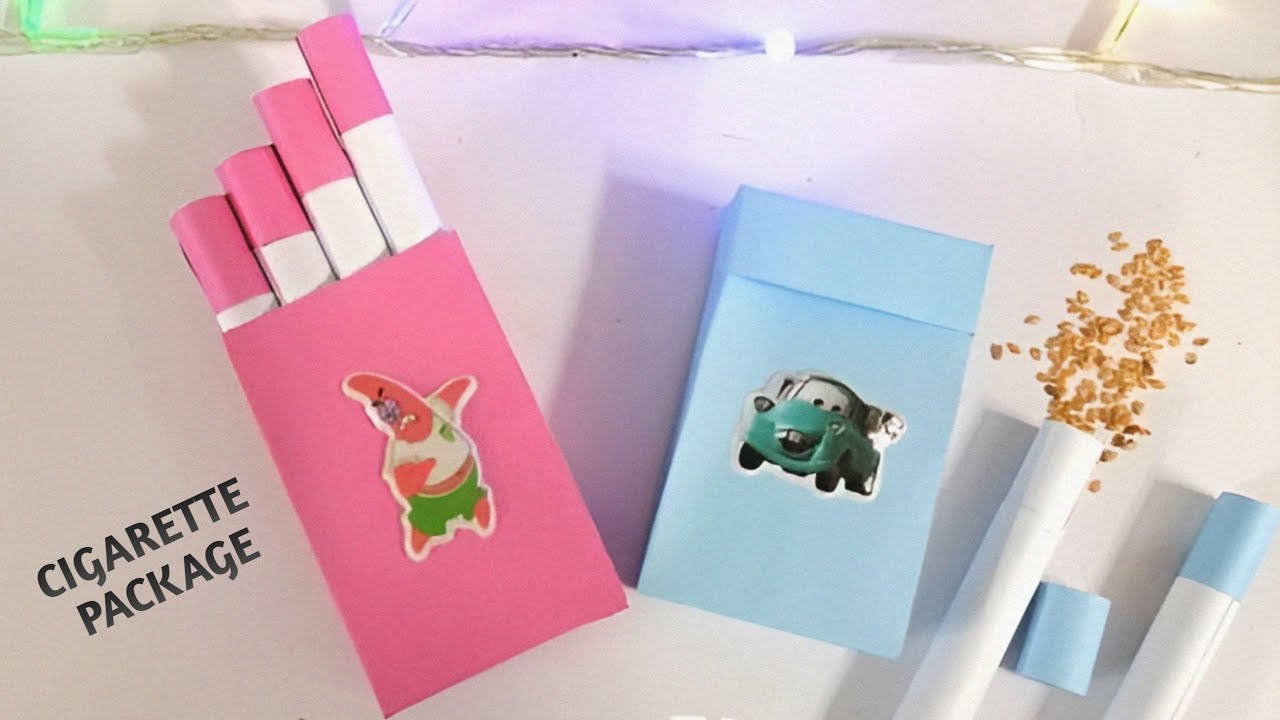 A solution to quit smoking! | origami cigarett with package