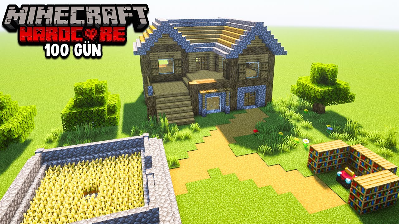 Minecraft'ta DÜMDÜZ Dünyada 100 Gün Hayatta Kaldım!