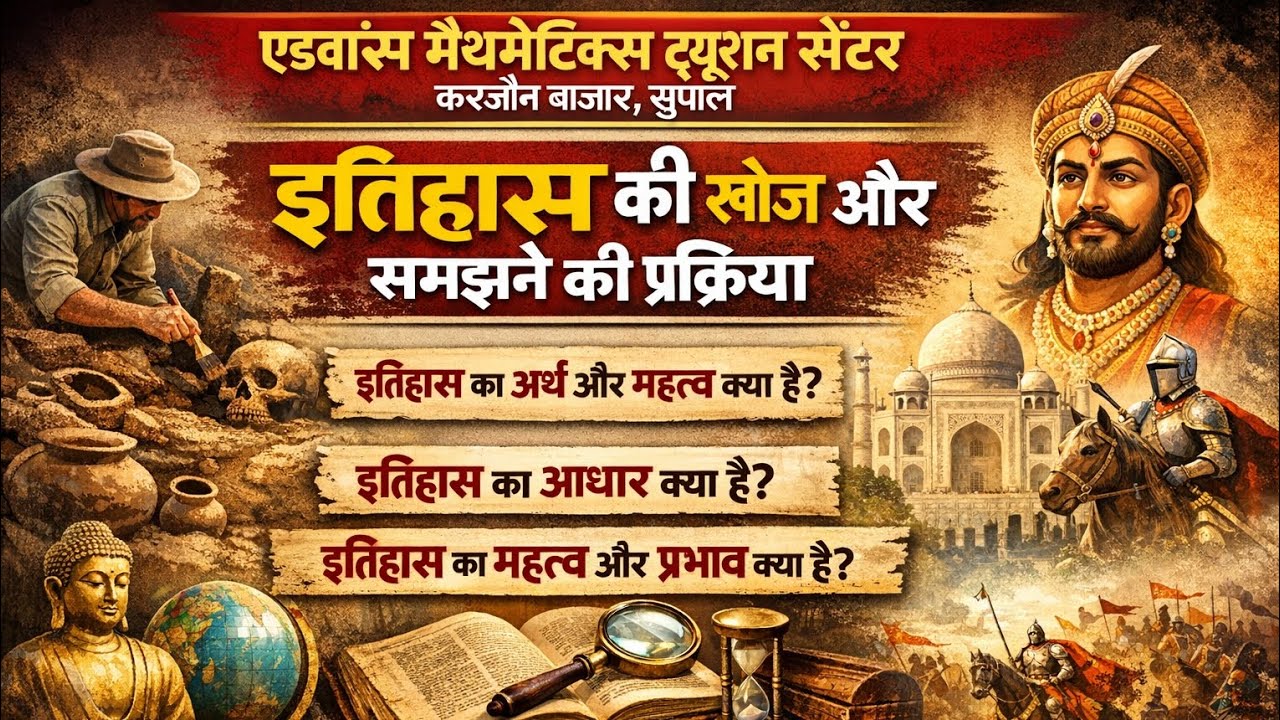 इतिहास की खोज और समझने की प्रक्रिया क्या है? अर्थ और महत्व ll आधार क्या है?