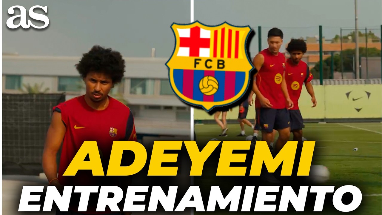 ADEYEMI completa su PRIMER ENTRENAMIENTO con el FC BARCELONA: sus primeros toques como azulgrana