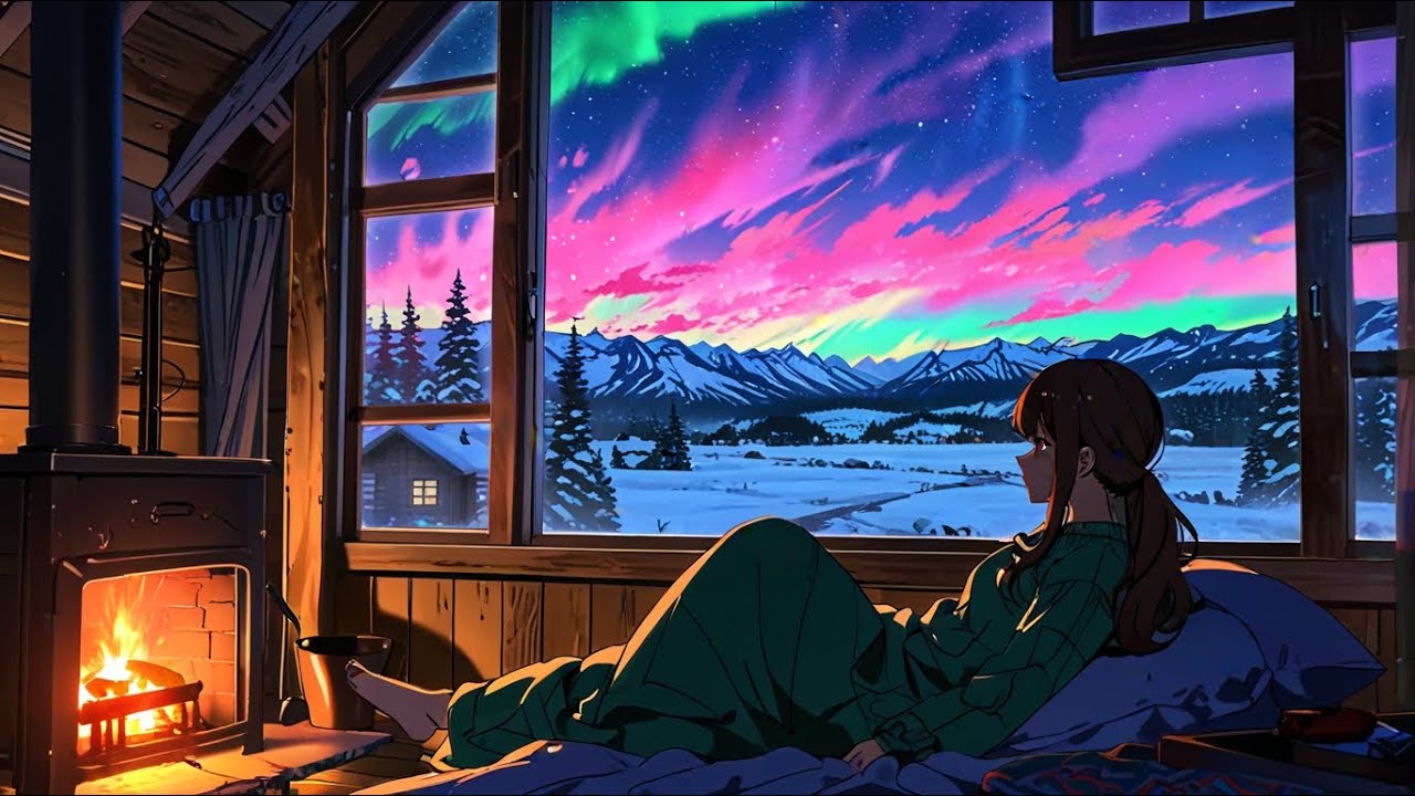 Aurora Flow ✨ Cosmic Lo fi 🎶 Relaxing Hip Hop Beat
