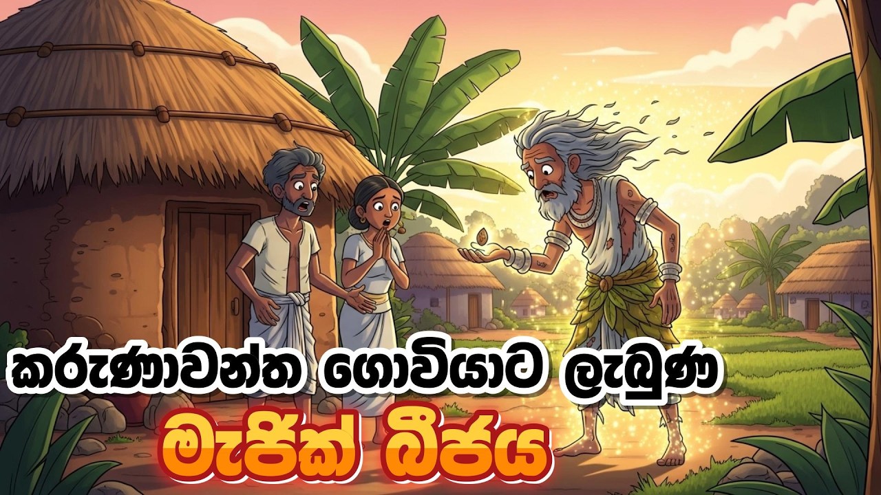 කරුණාවන්ත ගොවියාට ලැබුන මායා බීජය| Sinhala Village cartoon| Sinhala kathandara| Sinhala Lama katha