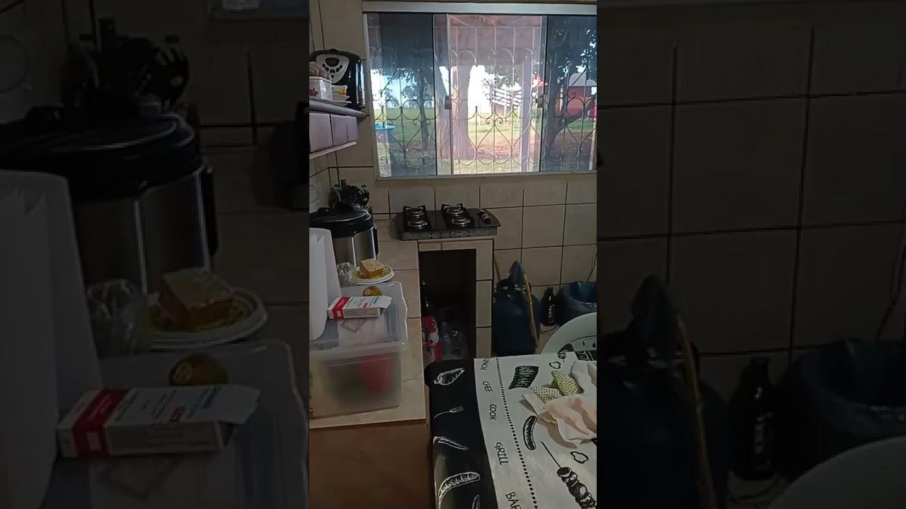 Cozinha improvisada